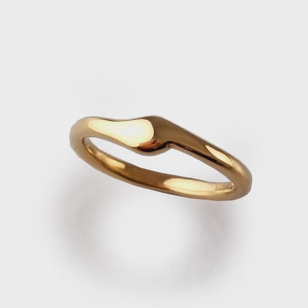 RG 9Y-365 (each) 9ct Gold Hand finished ' Tessa Knot ' ring size M 1/2