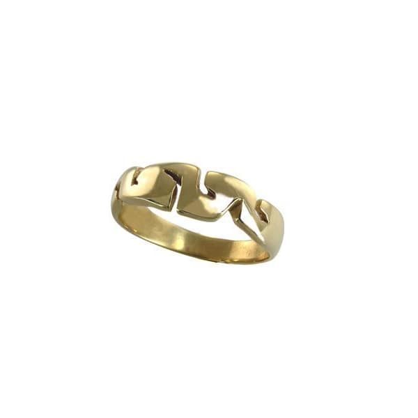 RG 9Y10 " ATLANTIS " ring 9ct Gold Size Y.5